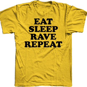 EAT, SLEEP, RAVE, REPEAT - YELLOW TEE - Fatboy Slim