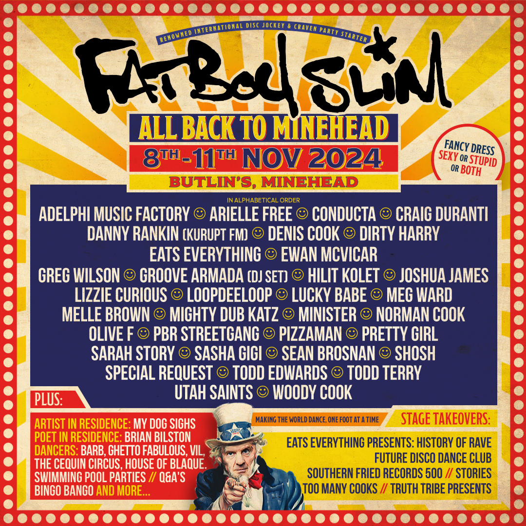 All Back To Minehead Lineup 2024 Fatboy Slim